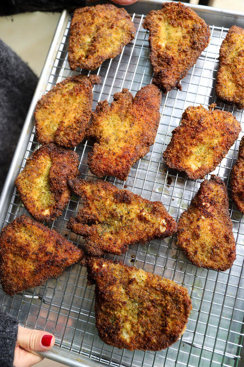 Eureka Lemon Schnitzel and Arugula Salad
