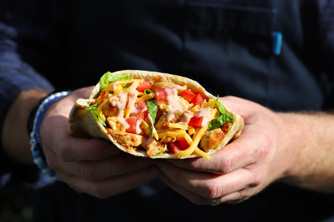 Chicken fajita pita