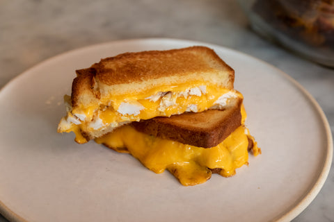 Leftover Chicken Grilled Cheese with Sourdough Bread