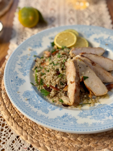 Quinoa Herby Salad with Lemon Zest & Toasted Almonds
